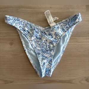 Hollister Blue and White Bikini Bottom